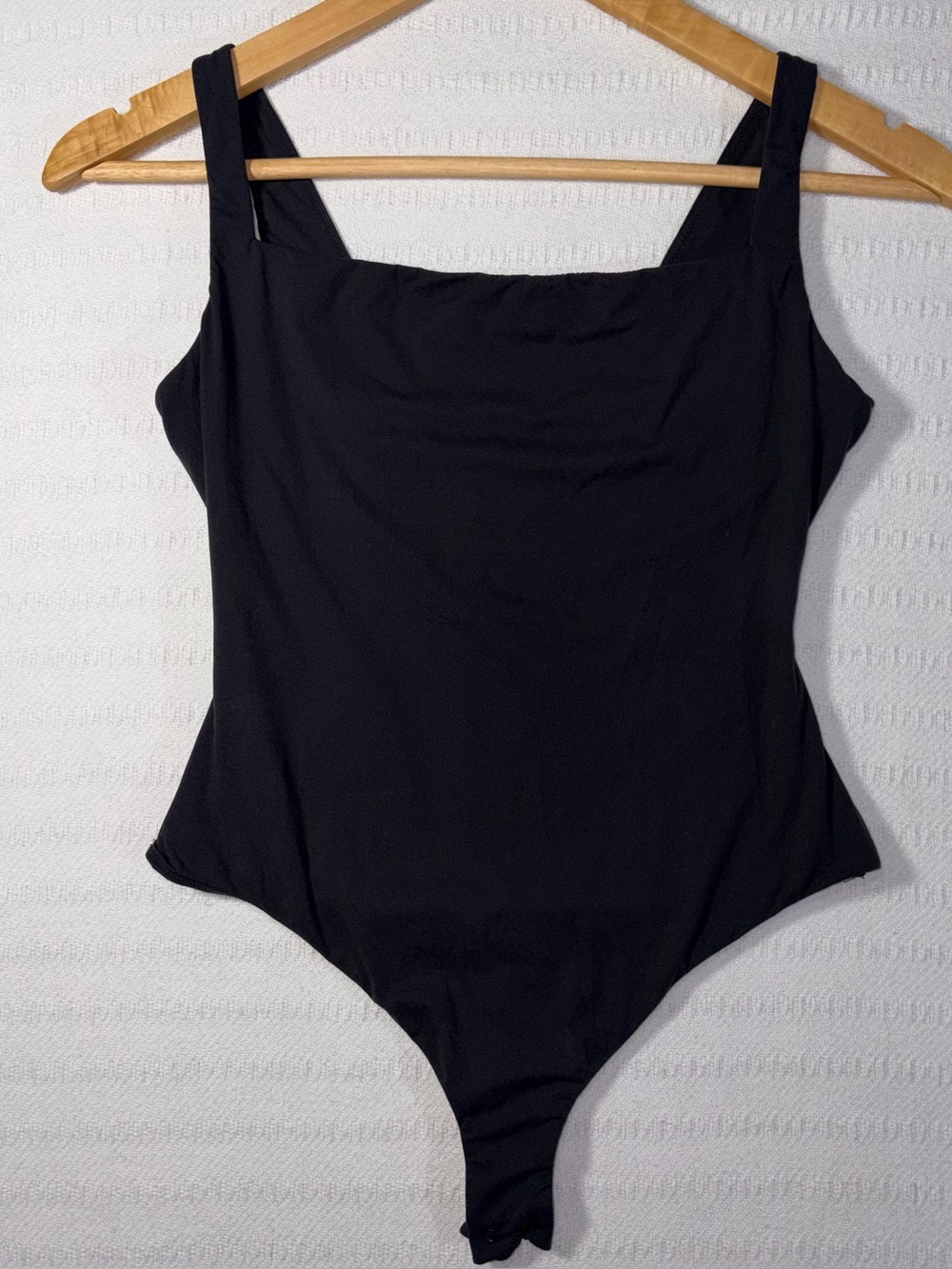 Skims Women’s Fits Everybody Square Neck Bodysuit Size L Black Stretch Basics